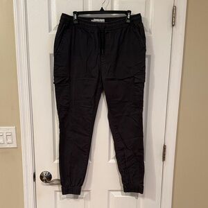 Men's Charcoal Grey Cargo Jogger Pants
